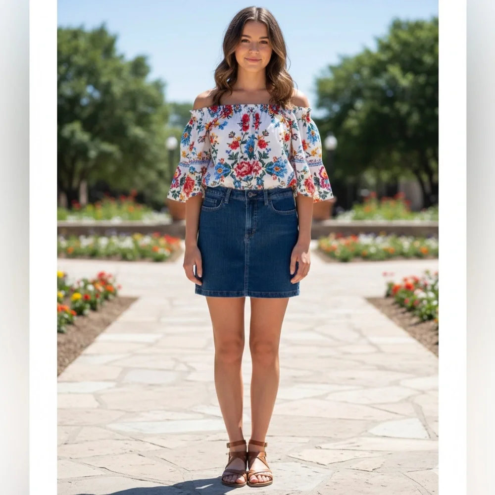 Lee Denim Mini Skort - Picture 7 of 7